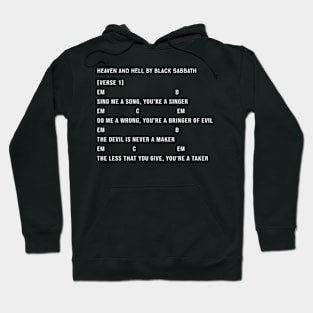 Heaven and Hell Chords Lyrics Hoodie